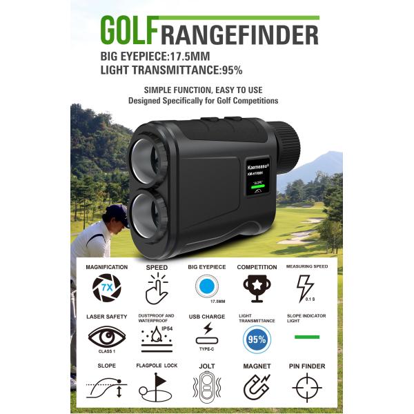 Sport Laser Rangefinders 195g H Telescope for Golf Slope Function 1500m Long Distance Range