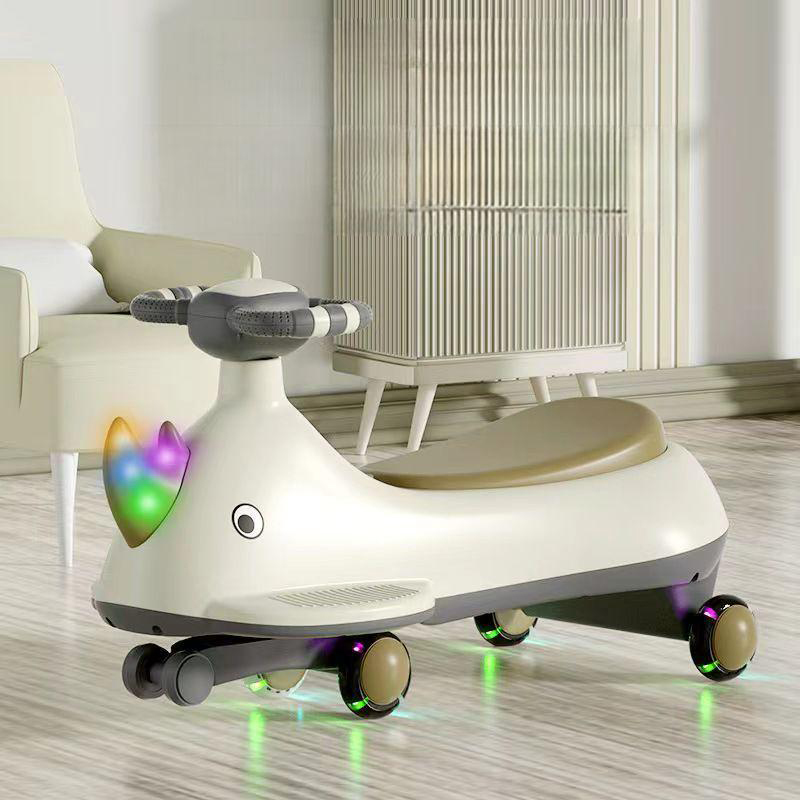 Storage Box Dynamic Music and Lighting Plastic Ride On Car for Kids Balanced Bike