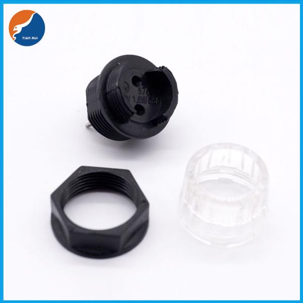 570 Series Black Thermoplastic Panel Mount Micro Subminiature Fuse Holder For TR5 TE5 Fuses