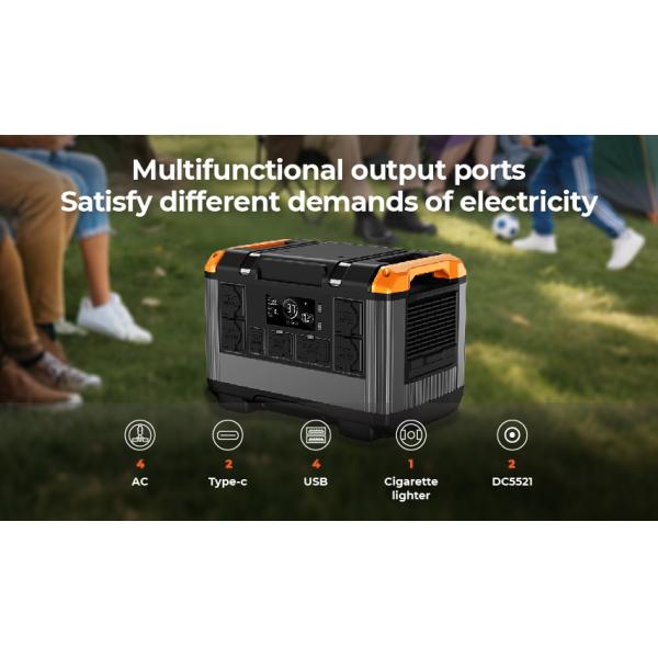 Large Capacity 2400W Portable Solar Power Station Golden Supplier MPPT Controller With EU/US/UK Plugs For Outdoor Use