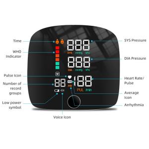Quality Rechargeable Black Tensiometro Digital BP Machine 2*99 memories High Accuracy Automatic Wrist Blood Pressure Monitor wholesale