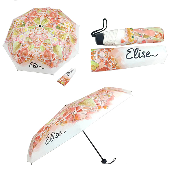 Lightweight Compact Umbrellas With 42 Inch Canopy 210T Pongee Fabric