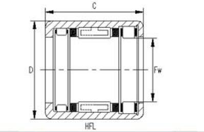 HFL0822 8*12*22mm Shell Type Needle Roller Bearing One Way