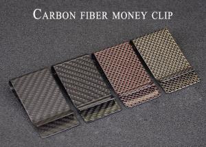 China Business Style 70mm*37mm Carbon Fiber Money Clips on sale