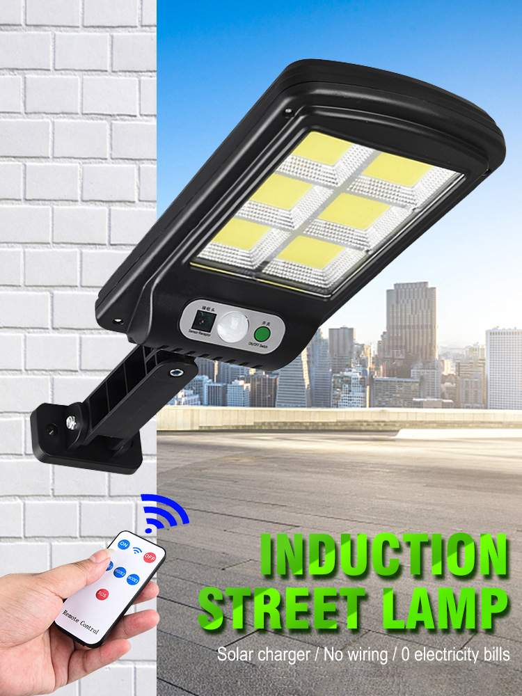 Solar Light 128 COB Large Outdoor Solar Waterproof Street Light Garden Infrared Sensor Motion Sensor Smart Remote Control Light
