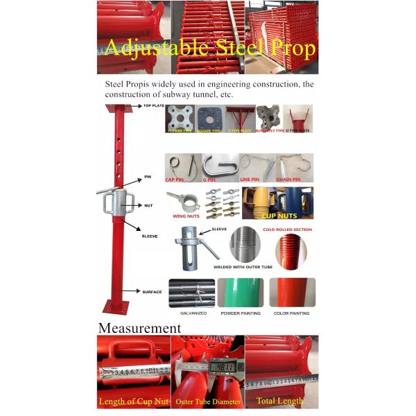 Construction Used Prop Acro Jack Post Telescopic Cup Nut Display