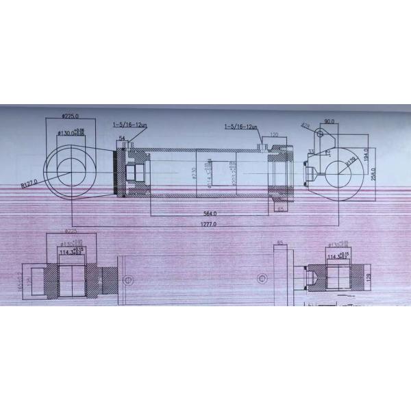564mm Stroke Single Action Custom Large Heavy Load Hydraulic Boom Cylinder