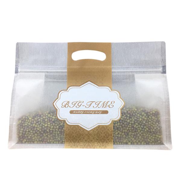 Flat Bottom Pouch Food Grade Plastic Pouches Zip Lock Food Storage Packaging Bag