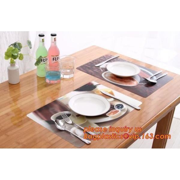 Wholesale price dining mat PVC Fabric silicone placemat table mat,tableware accessories round plastic placemat PVC water