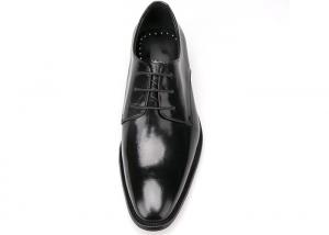 Italian Mens Leather Dress Shoes Black Lace Dress Shoes For Business Office