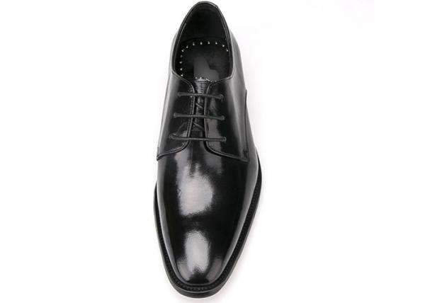 Cheap Italian Mens Leather Dress Shoes Black Lace Dress Shoes For Business Office for sale