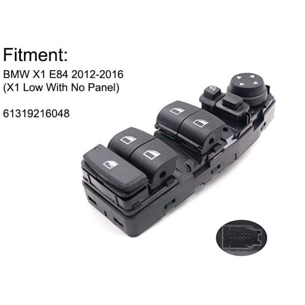 8 Pins Black Power Master Window Switch For BMW E84 X1 XDrive Direct Replacement