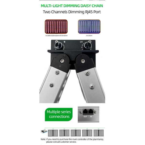Dimmable Foldable Full Spectrum Grow Lamp For Indoor Plants 10 Bars 1100W