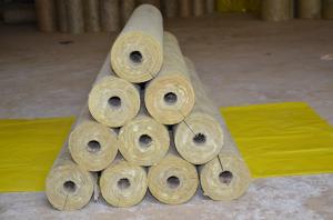 Quality Low Dust Rockwool Pipe Insulation , Mineral Wool Thermal Insulation Pipe wholesale