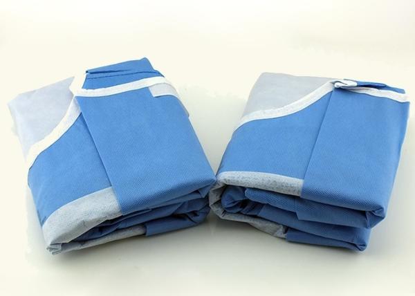 Cheap Reinforced Disposable Hospital Gowns , Anti Static Disposable Examination Gowns for sale
