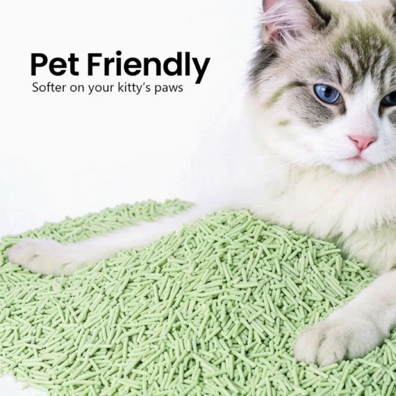 OEM Green Tea Cat Litter Dust Free Green Tea Kitty Litter Strong Absorption