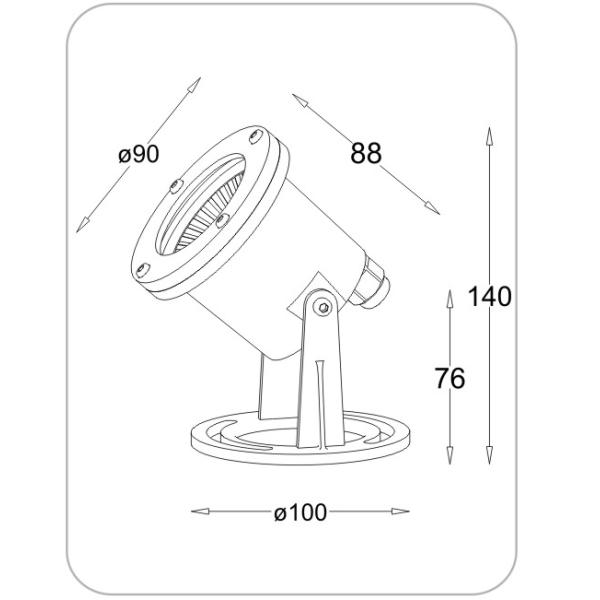 Cob 10w 316 Stainless Steel 6000k LED Underwater Light For Pool , Fountain