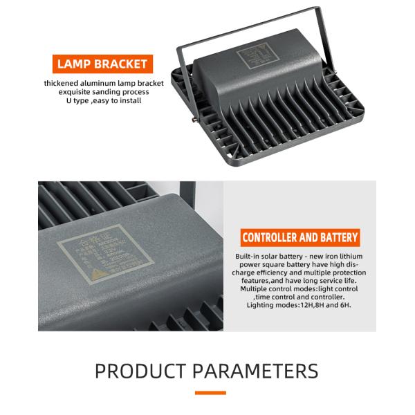 Outdoor solar flood light