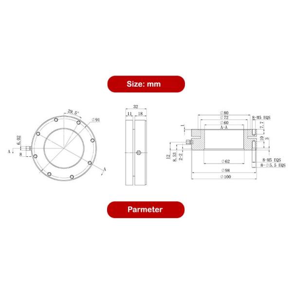 Direct supply from the manufacturer D75H 650N washer type pressure force sensor pressure force sensor load cell