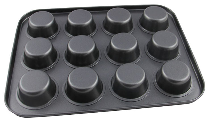Carbon Steel Non stick bakeware 12 cups muffin pan cake mould cupcake