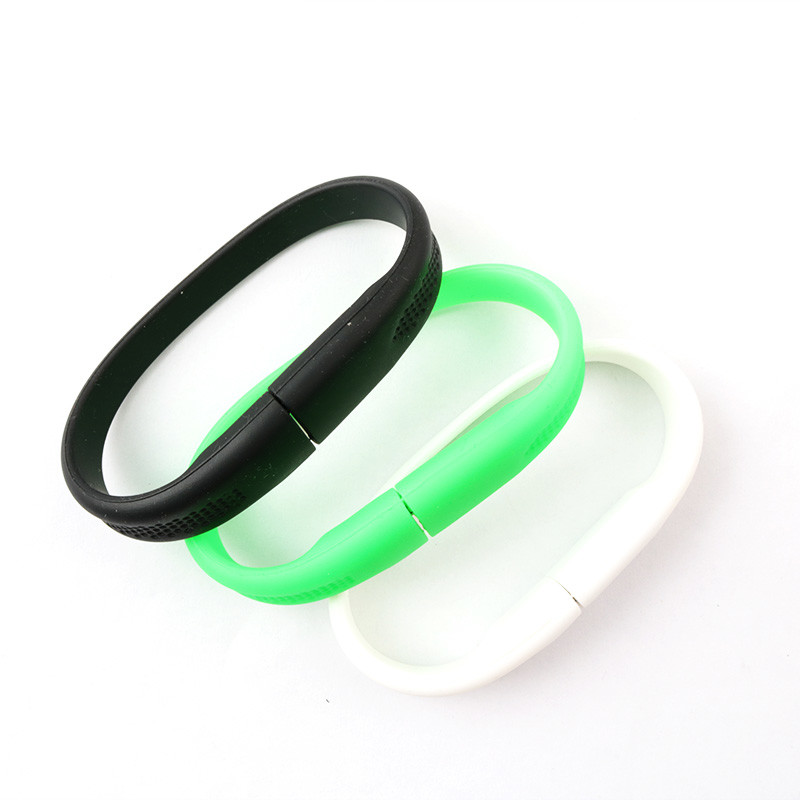 2.0 3.0 Silicone Wristband USB Flash Drive Bracelet Upload Data For Free