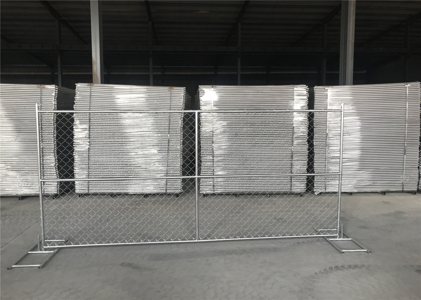 6'X12' temporary fence panels in chain wire mesh 60mm x 60mm diameter 2.70mm tube 1.25inch with1.8mm wall thick