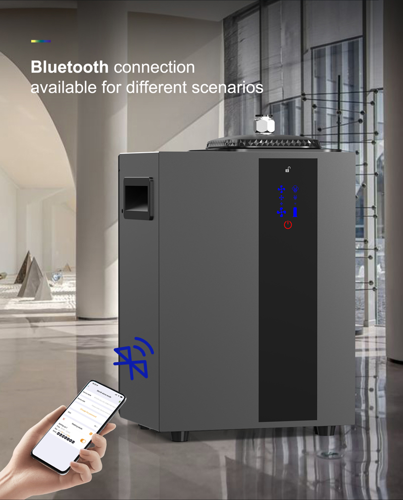 Bluetooth 13W Smart HVAC Scent Machine with 300m² Coverage for Commercial Aroma Diffuser