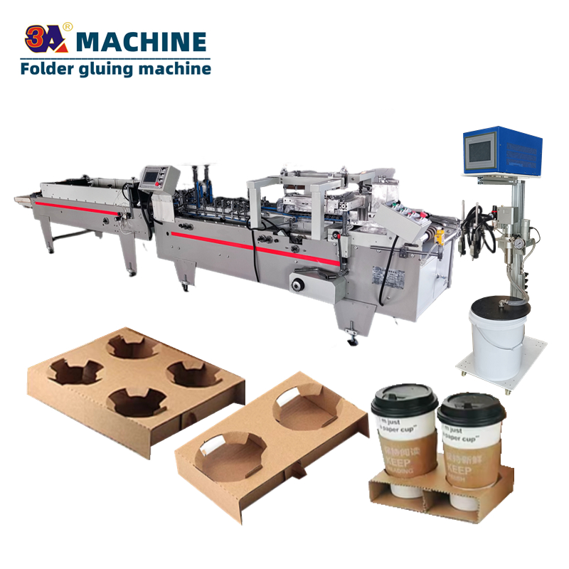 Coffee Cup Sleeve Folder Gluer Machine Suitable for Small Carton or Corrugated Paper 1.5