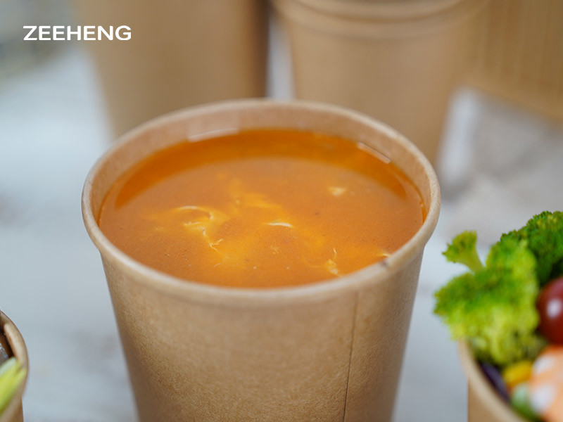 Eco Friendly Kraft Paper Bowl For Soup And Salad