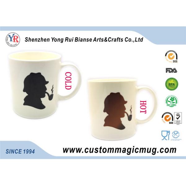 Plain White Ceramic Color Changing Mug Temperature Sensitive Magic