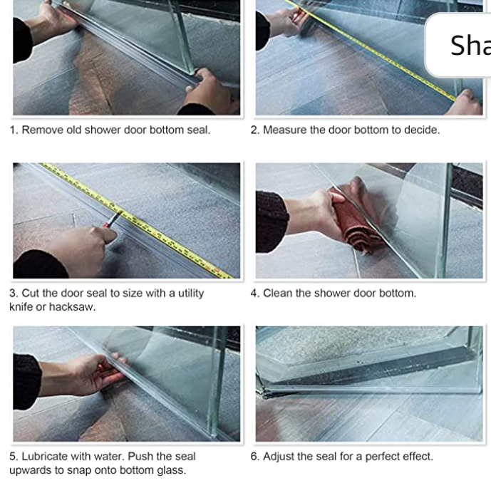 Long Lift Function PVC Plastic Shower Door Bottom Seal Strip for Modern Bathrooms