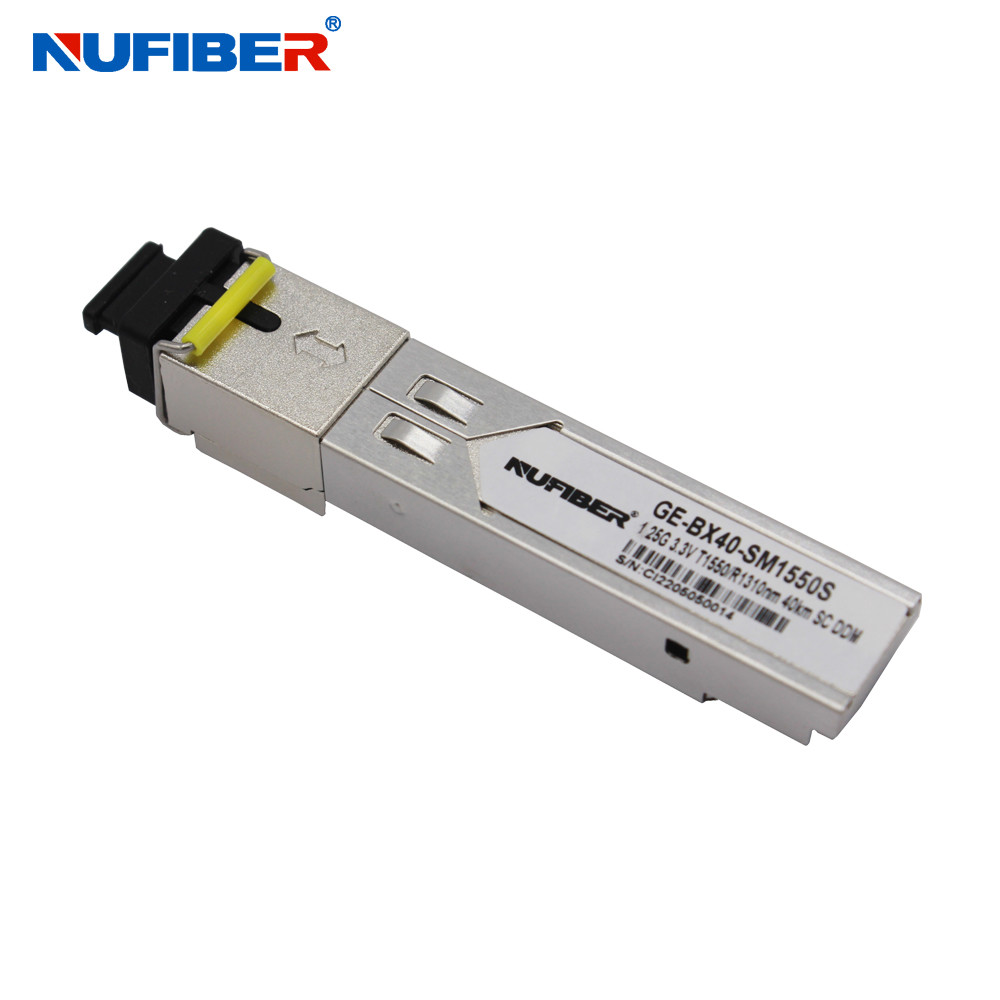 1.25G SFP Module WDM 40km 1310nm / 1550nm SFP Transceiver SC DDM