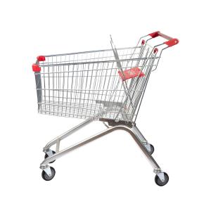 Quality 125L European Metal Shopping Trolley Supermarket Shopping Basket Trolley OEM ODM wholesale