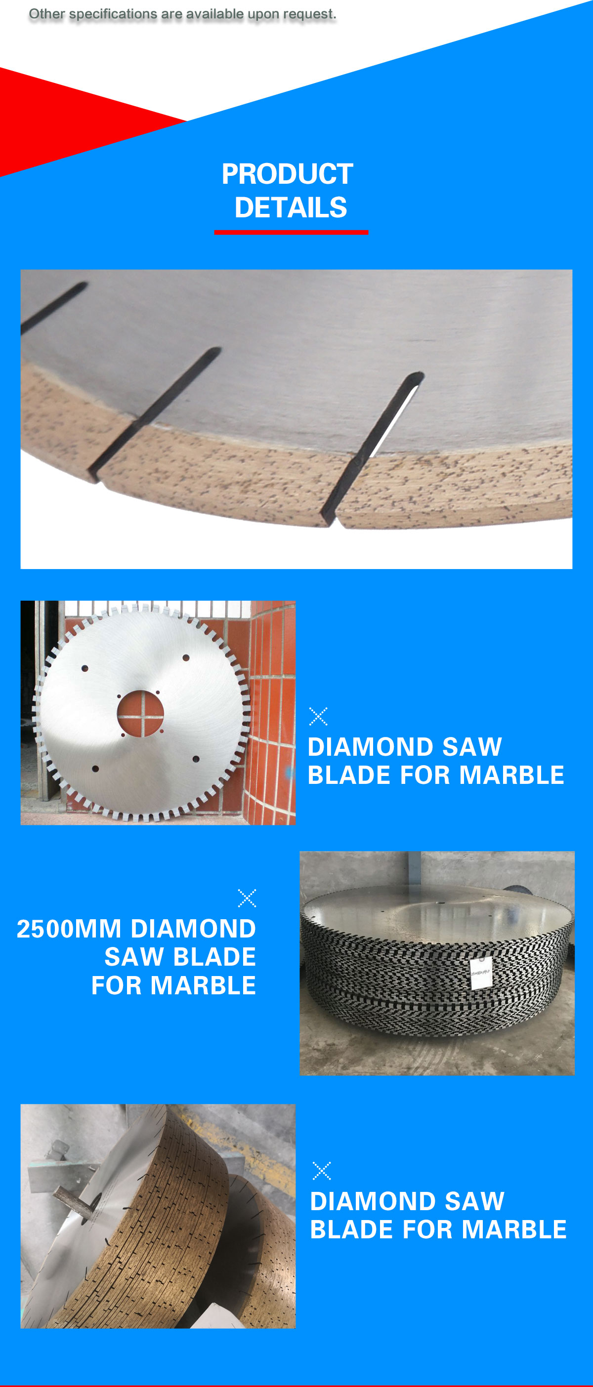 Customized 350MM Nano Glass Diamond Saw Blade for Nano Tile Cutting on Bridge Machine