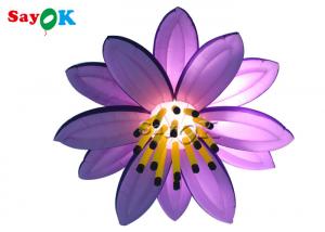 China Customized 10ft Inflatable Lighting Decoration Led Lily Flower For Wedding Christmas on sale