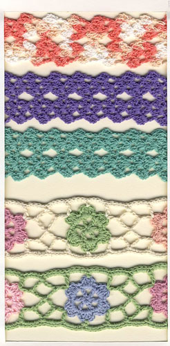 elegant 4.8-5cm width 10 yard / lot DIY handmade craft crocheted lace trim for garments