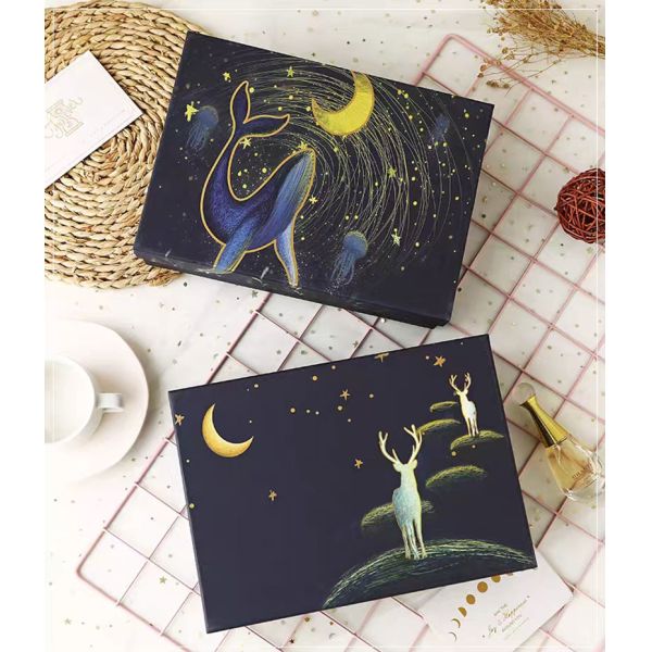 Luxury Design Blue Carton Corrugated Gift Box Garment Clothing Packaging Box