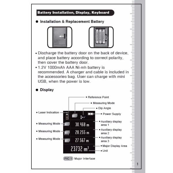 Rechargeable 70m Color display high-precision Laser rangefinder distance meter trena Laser tape measure Diastimeter