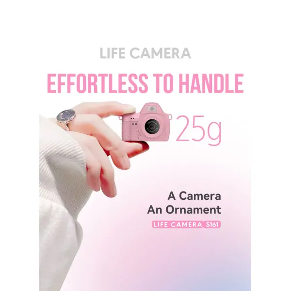 High-Performance Mini Pocket Camera with 1440p 2K HD Video Recording and 1.47-inch IPS Color Screen
