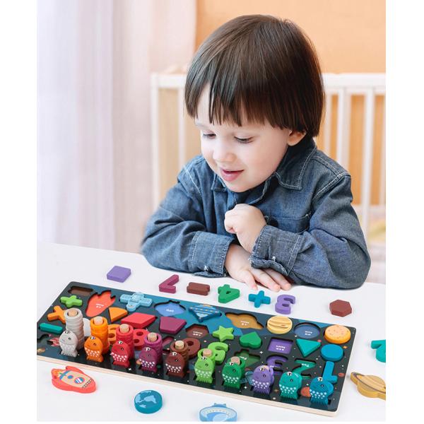 Creative Baby Developmental Toys Universe Six In One Logarithmic Board