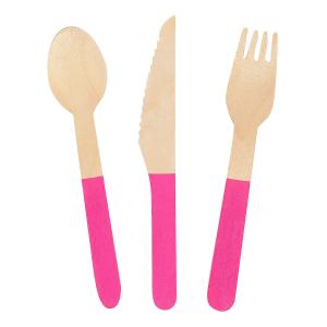 China 160mm Dyeing wooden cutlery  Disposable wooden cutlery set on sale