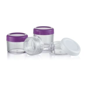 Stamping Printing Handling 20ml Clear Plastic Acrylic Cosmetic Cream Jar