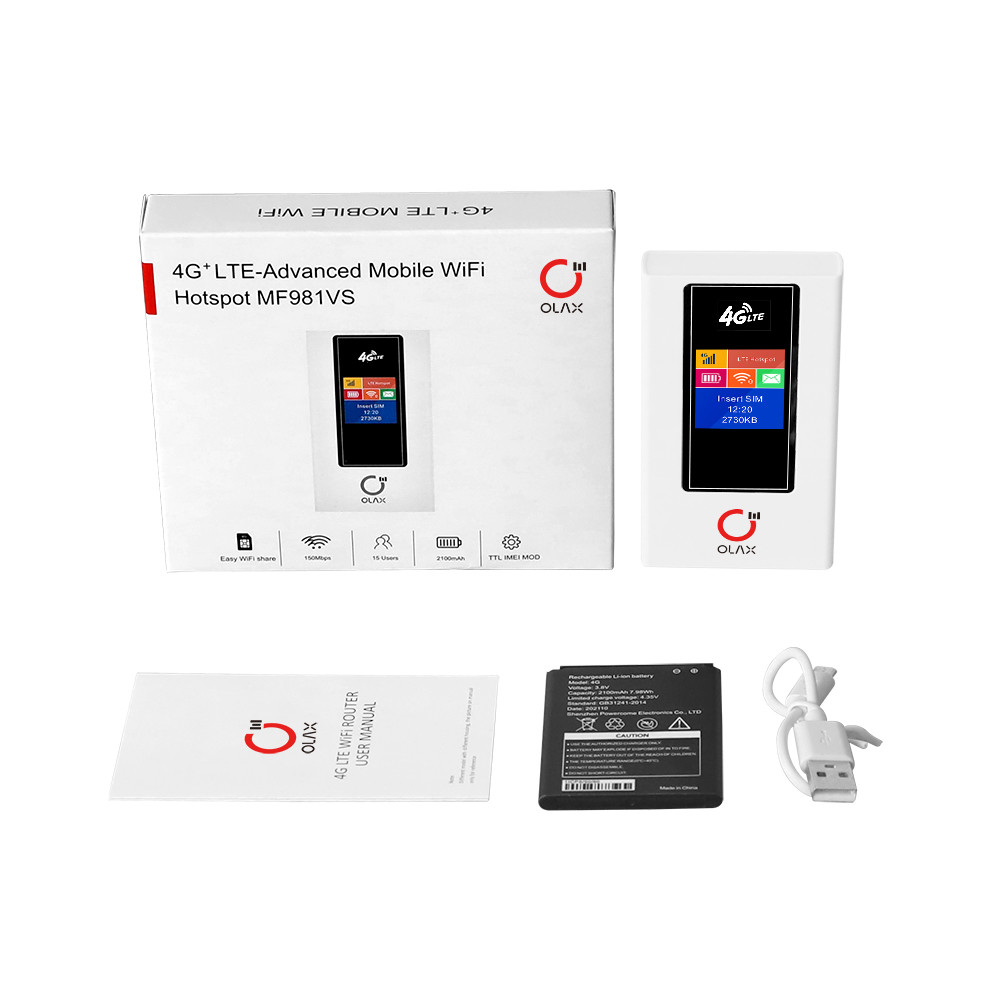 OLAX 2100Mah Battery Smart Lte Pocket Wifi 4g Pocket Mobile Wifi Routers Modem Battery Rechargeable 2100Mah CE ROHS