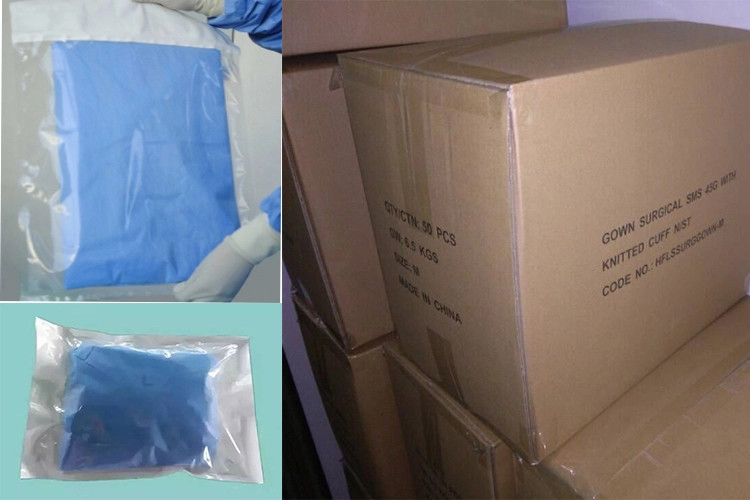 Tri-layer surgical gown isolation and protective gowns wholesale Protective Gown surgical gown
