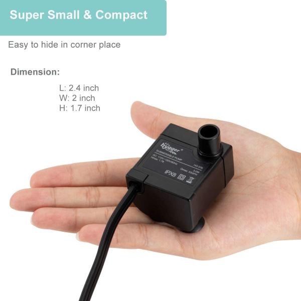 Compact Dc12v 3w Submersible Filtration Pump