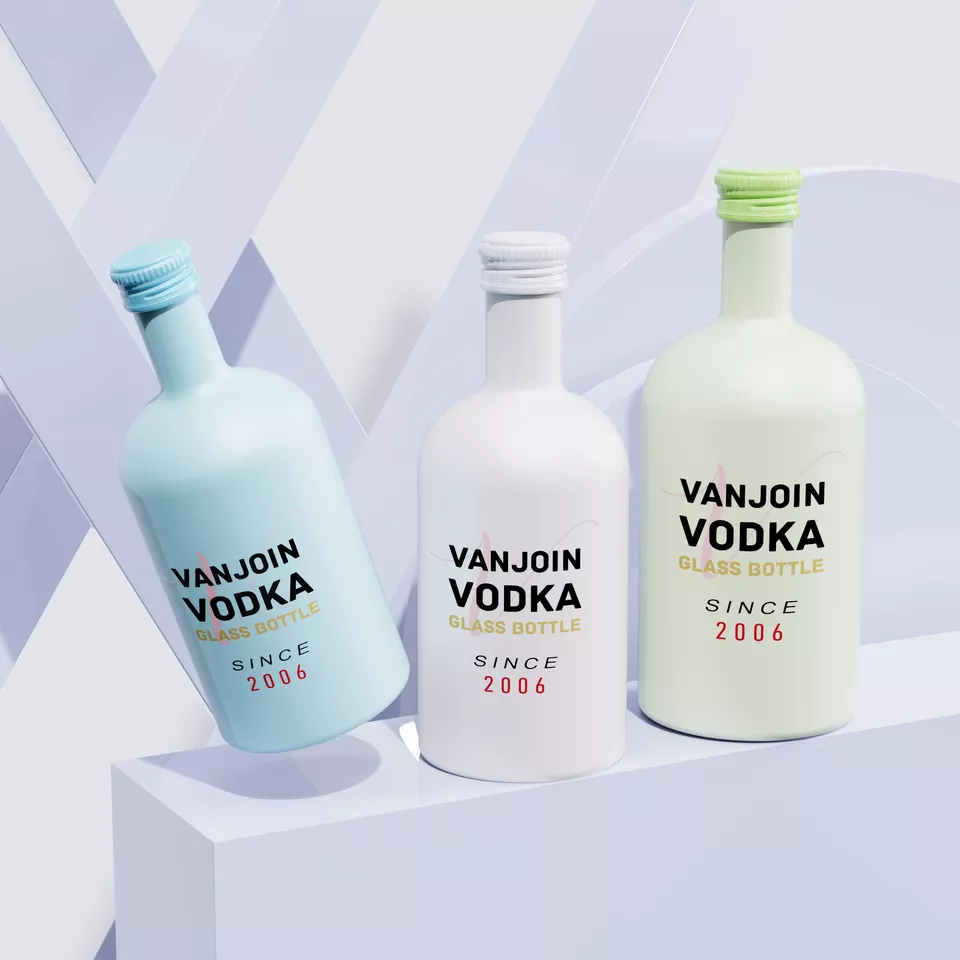 375ml 500ml 750ml Whisky Vodka Rum Olive Oil Baijiu Glass Bottle with Cork Sealing Type