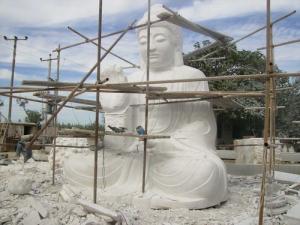 China Religious Custom Marble Sculpture Large Marble Buddha Statue on sale