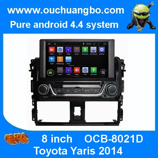 Ouchuangbo Pure Android 4.4 Car PC Stereo Radio DVD System for Toyota Yaris 2014 GPS Navi