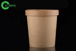 Heat Lamp Resistant Paper Frozen Yogurt Cups Biodegradable Double PE Coated