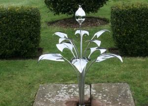 Quality Modern Outdoor Art Stainless Steel Sculpture Fabrication Garden Flower Sculpture wholesale